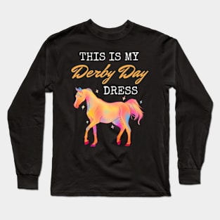 This Is My Derby Day dress Colorful Horse Racing Long Sleeve T-Shirt